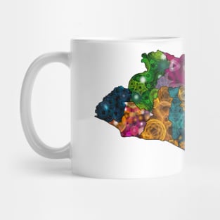 Spirograph Patterned El Salvador Departments Map Mug